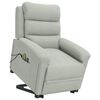 vidaXL Πολυθρόνα Μασάζ με Ανύψωση Ανοιχτό Γκρι Βελούδινη