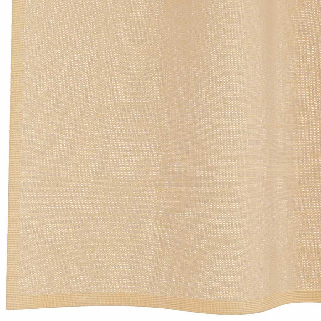 vidaXL Κουρτίνες Voile με βρόχους 2 τεμάχια Άμμος 140x175 cm