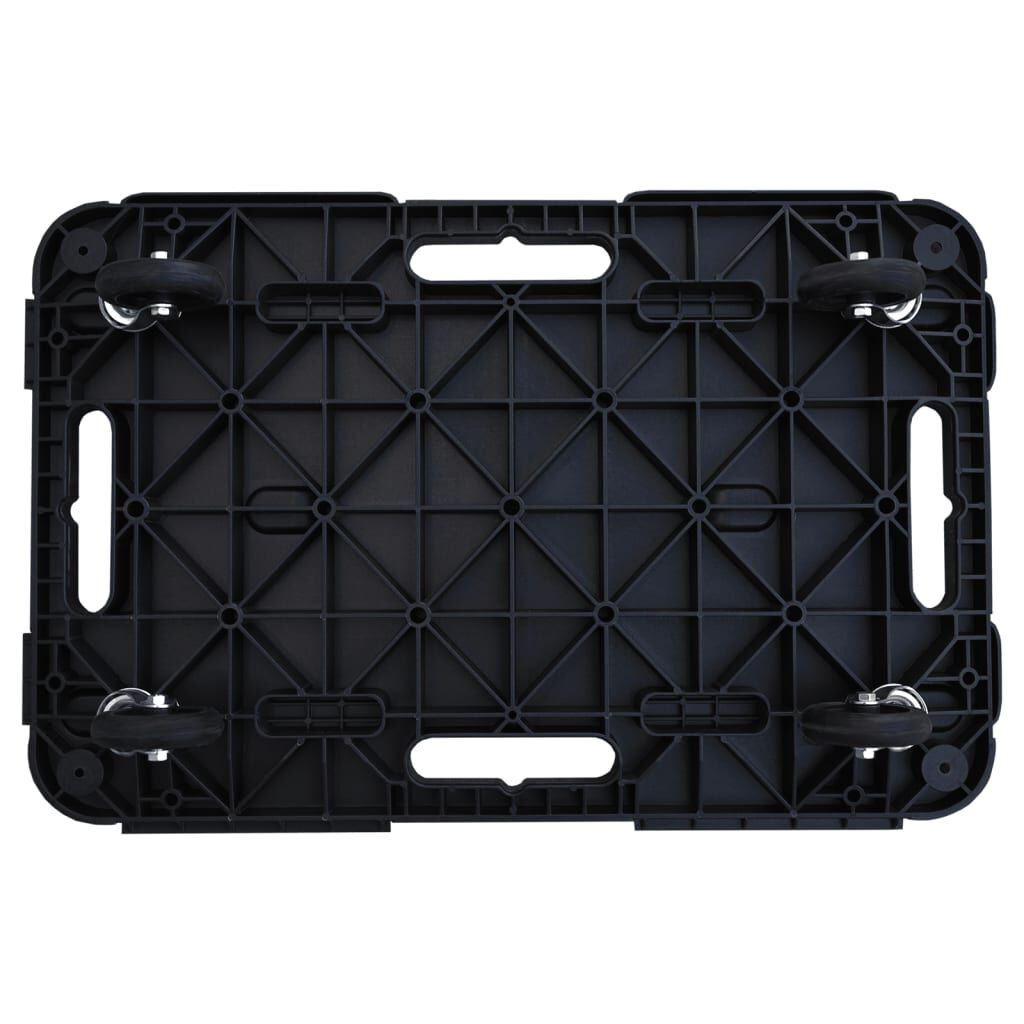 vidaXL Τρόλεϊ Μεταφοράς 5 Τεμ. Μαύρα 58 x 38 x 12 εκ. Πολυπροπυλένιο