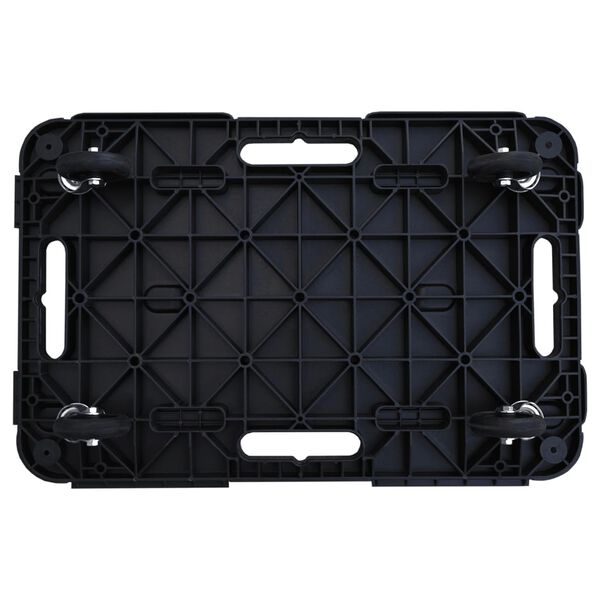 vidaXL Τρόλεϊ Μεταφοράς 5 Τεμ. Μαύρα 58 x 38 x 12 εκ. Πολυπροπυλένιο