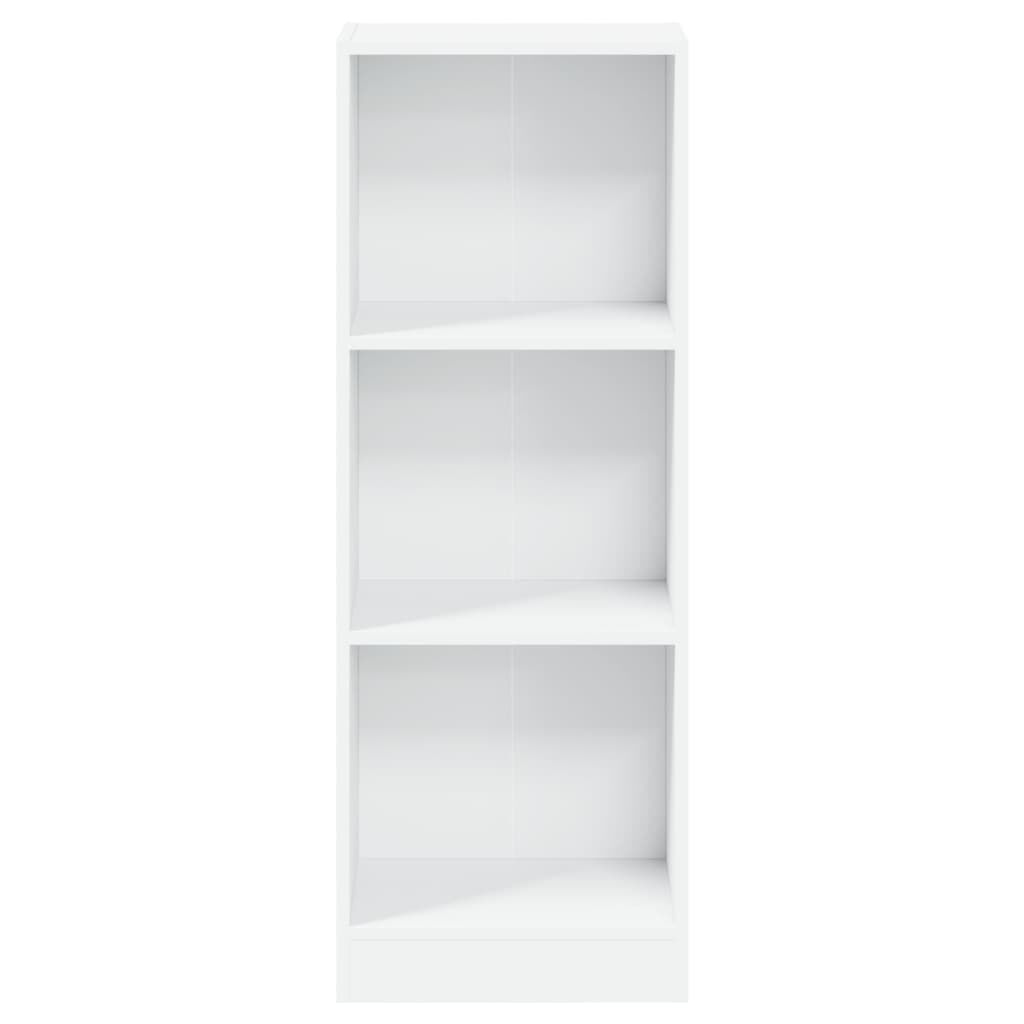 vidaXL Βιβλιοθήκη με 3 Ράφια Λευκή 40x24x109 εκ. Επεξεργασμένο Ξύλο