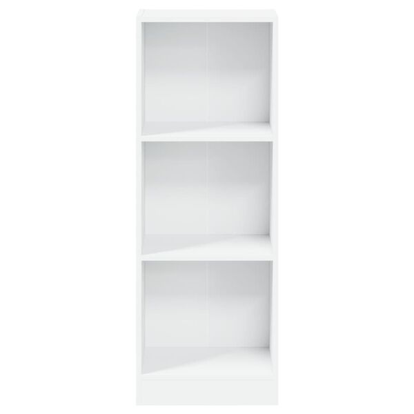 vidaXL Βιβλιοθήκη με 3 Ράφια Λευκή 40x24x109 εκ. Επεξεργασμένο Ξύλο