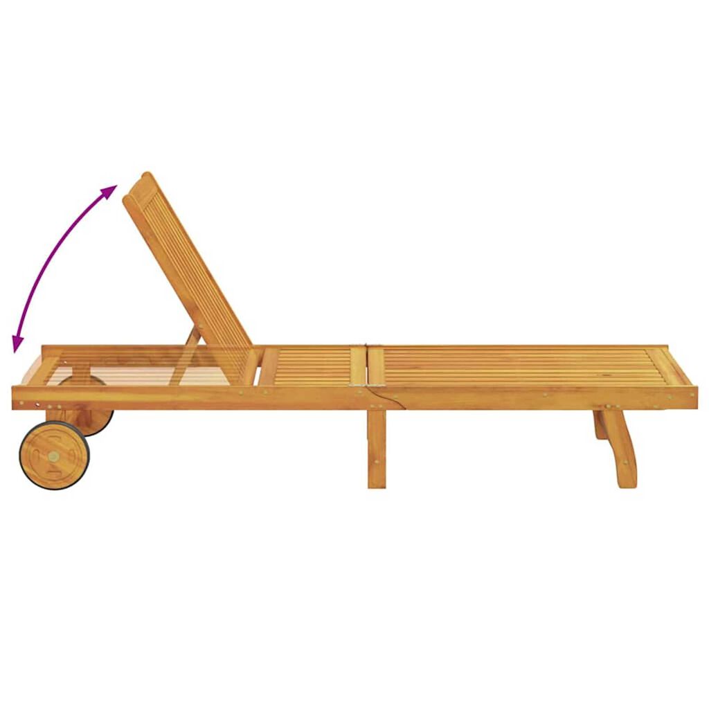 vidaXL Ξαπλώστρα 3 pcs Καφέ 40 x 40 x 40εκ Μασίφ ξύλο ακακίας