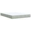 vidaXL Κρεβάτι Boxspring με Στρώμα Ανοιχτό Γκρι 140x200 εκ. Βελούδινο