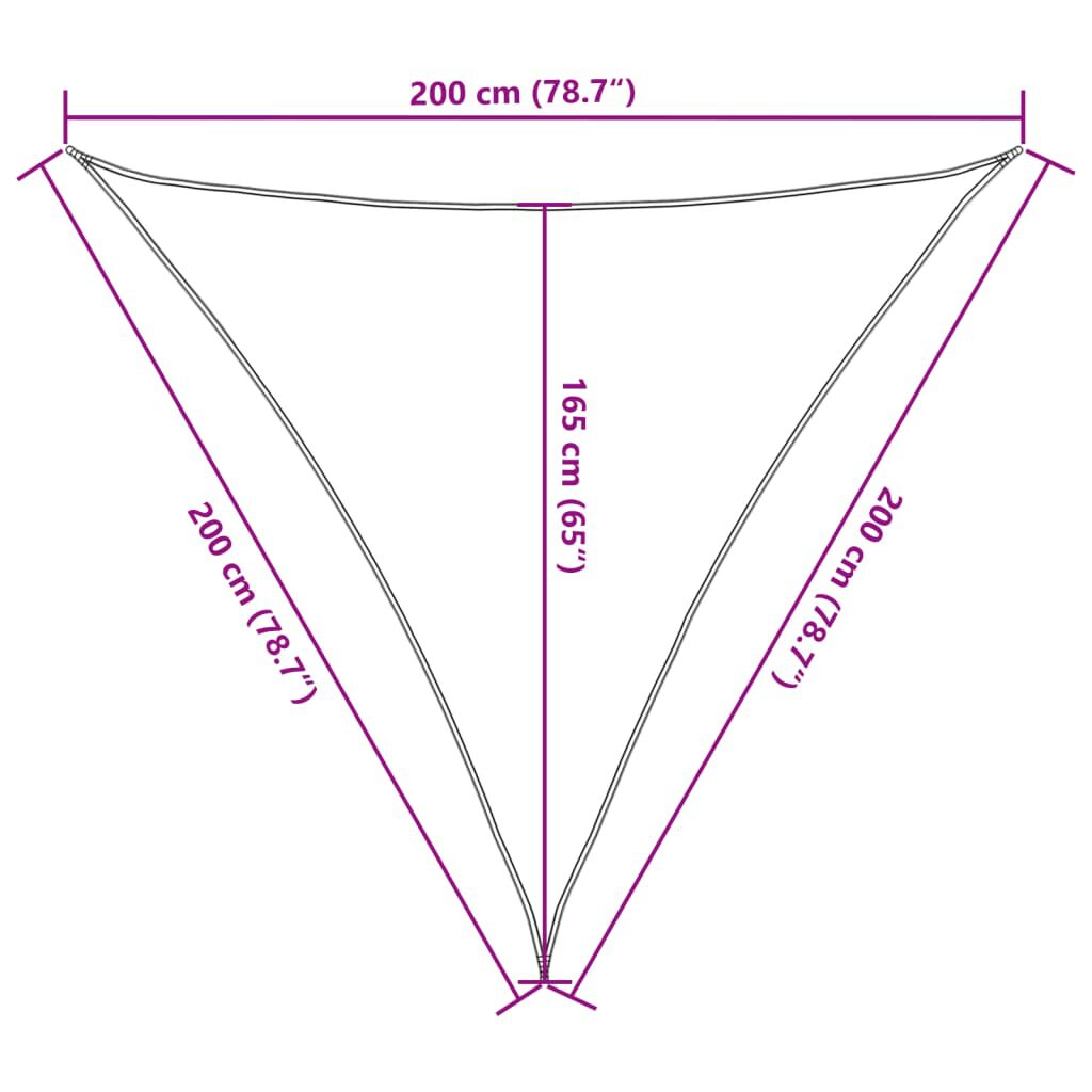 vidaXL Σκίαστρο Ιστιοπλοΐας Αν. Γκρι 2x2x2 μ. 100% Πολυεστέρας Oxford