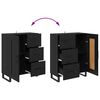 vidaXL Highboard &mu;&epsilon; &sigma;&upsilon;&rho;&tau;ά&rho;&iota; 2 pcs &Mu;&alpha;ύ&rho;&eta; &Omicron;&xi;&upsilon;ά &Sigma;ύ&nu;&theta;&epsilon;&tau;&omicron; &Xi;ύ&lambda;&omicron; &kappa;&alpha;&iota; &Gamma;&upsilon;&alpha;&lambda;ί