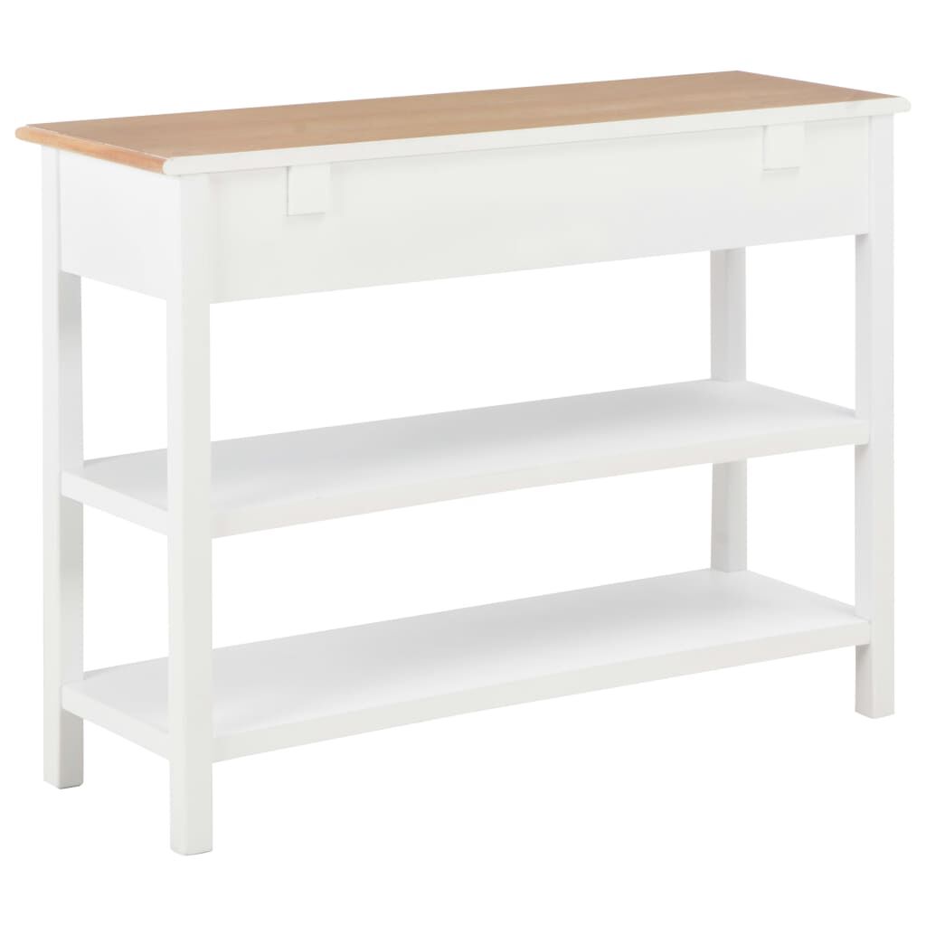 vidaXL Κονσόλα Λευκή 110 x 35 x 80 εκ. από MDF