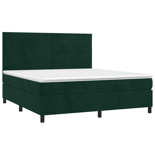 vidaXL &Kappa;&rho;&epsilon;&beta;ά&tau;&iota; Boxspring &mu;&epsilon; &Sigma;&tau;&rho;ώ&mu;&alpha; &Sigma;&kappa;&omicron;ύ&rho;&omicron; &Pi;&rho;ά&sigma;&iota;&nu;&omicron; 160x200&epsilon;&kappa;. &Beta;&epsilon;&lambda;&omicron;ύ&delta;&iota;&nu;&omicron;