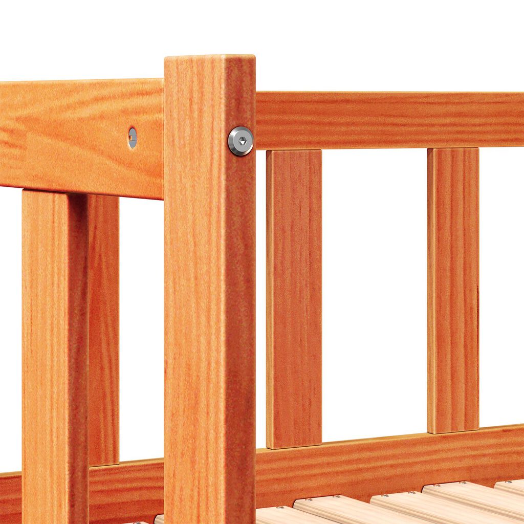 vidaXL Κρεβάτι ημέρας με Pull-out χωρίς στρώμα Καφέ 2x(90x190) εκ