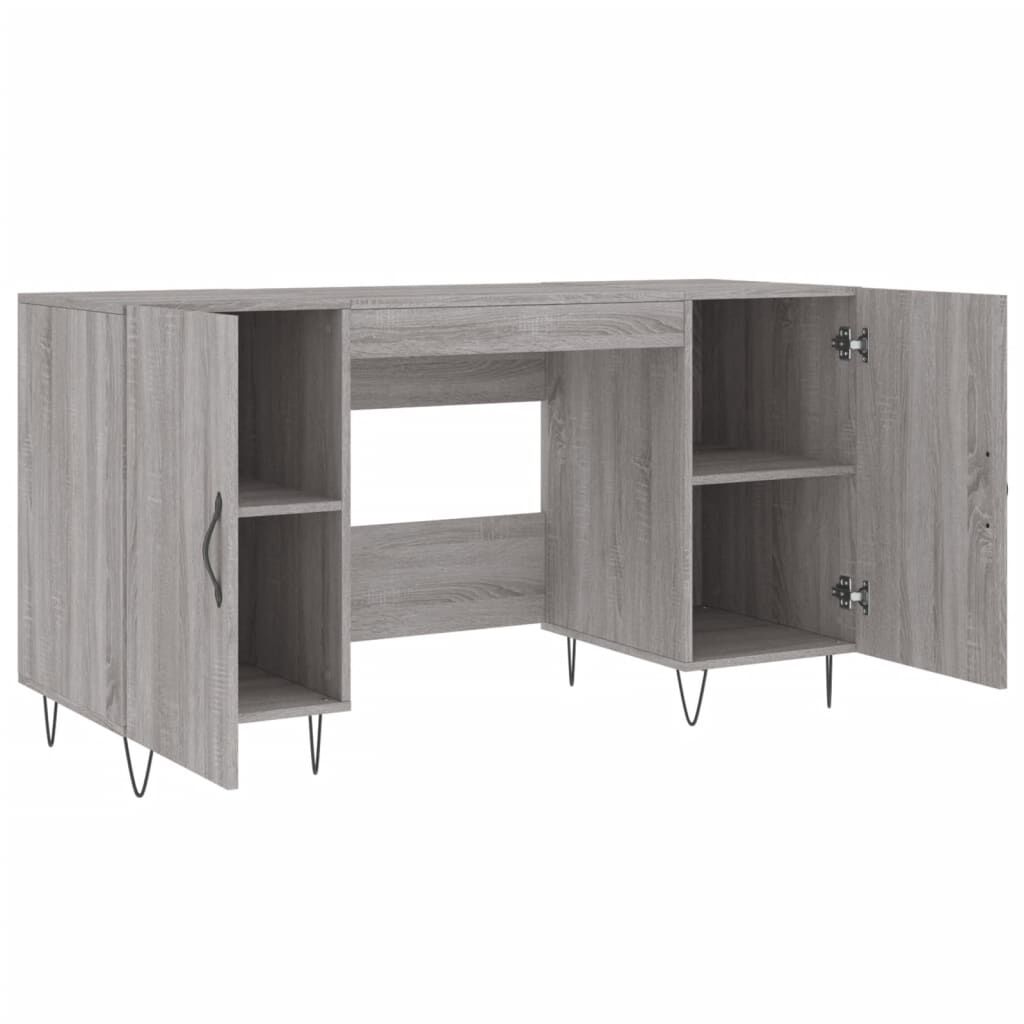 vidaXL Γραφείο Γκρι Sonoma 140 x 50 x 75 εκ. από Επεξεργασμένο Ξύλο