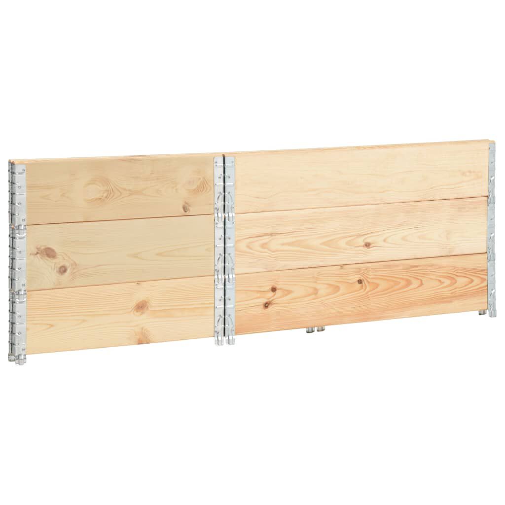 vidaXL Κολάρα Παλέτας 3 τεμ. 50 x 100 εκ. από Μασίφ Ξύλο Πεύκου
