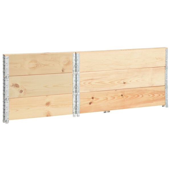 vidaXL Κολάρα Παλέτας 3 τεμ. 50 x 100 εκ. από Μασίφ Ξύλο Πεύκου