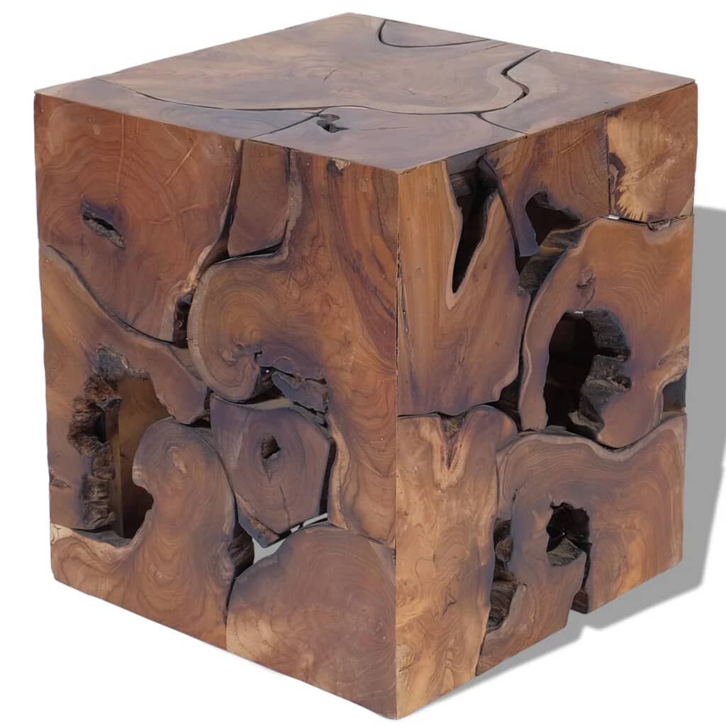 vidaXL Σκαμπό από Μασίφ Ξύλο Teak