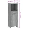 vidaXL Ντουλάπι Μπάνιου Γκρι Sonoma 30x30x95 εκ. Επεξεργασμένο Ξύλο