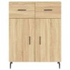 vidaXL Ντουλάπι Sonoma δρυς 69,5 x 34 x 180 εκ. από Επεξεργασμένο Ξύλο