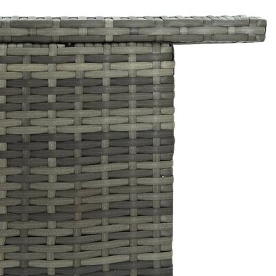 vidaXL Τραπέζι Μπαρ Κήπου Γκρι 120 x 55 x 110 εκ. από Συνθετικό Ρατάν