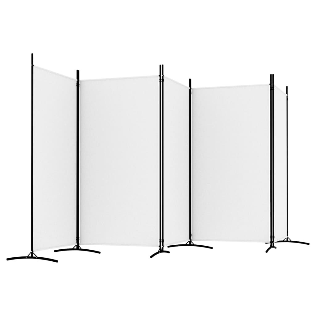 vidaXL Διαχωριστικό Δωματίου με 5 Πάνελ Λευκό 433x180 εκ. από Ύφασμα