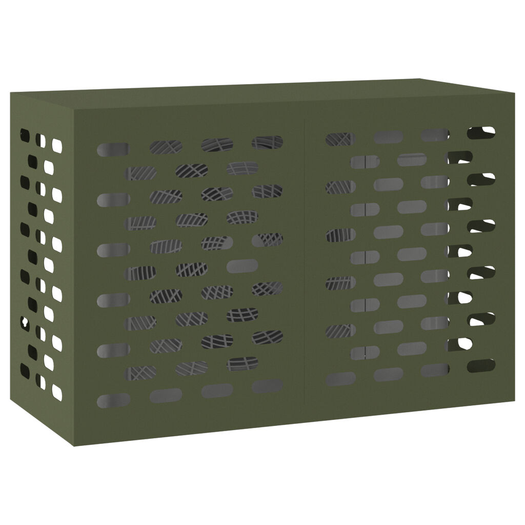 vidaXL Κάλυμμα Κλιματιστικού - Ελιά, 90x40x60 εκ, Χάλυβας