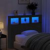 vidaXL Κεφαλάρι Ντουλάπι με LED με ράφι Μαύρη δρυς 122 x 17 x 102 εκ