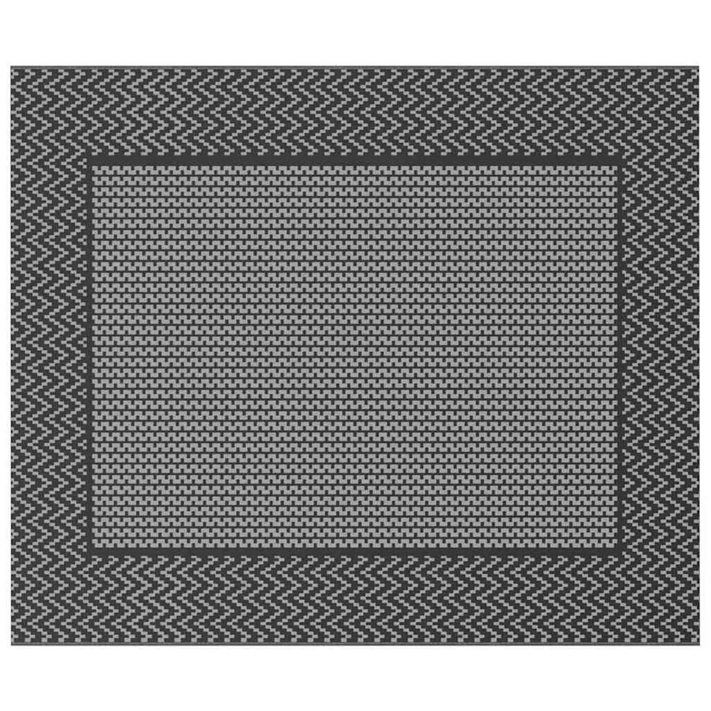 vidaXL Υπαίθριο Χαλί 'ARAKIL' Μαύρο και Γκρι 250x300 εκ. PP