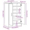 vidaXL Παπουτσοθήκη Μαύρη 60 x 35 x 92 εκ. από Επεξ. Ξύλο