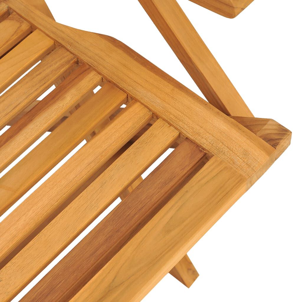 vidaXL Καρέκλες Κήπου Πτυσσόμενες 6 τεμ. 56x63x90 εκ. Μασίφ Ξύλο Teak