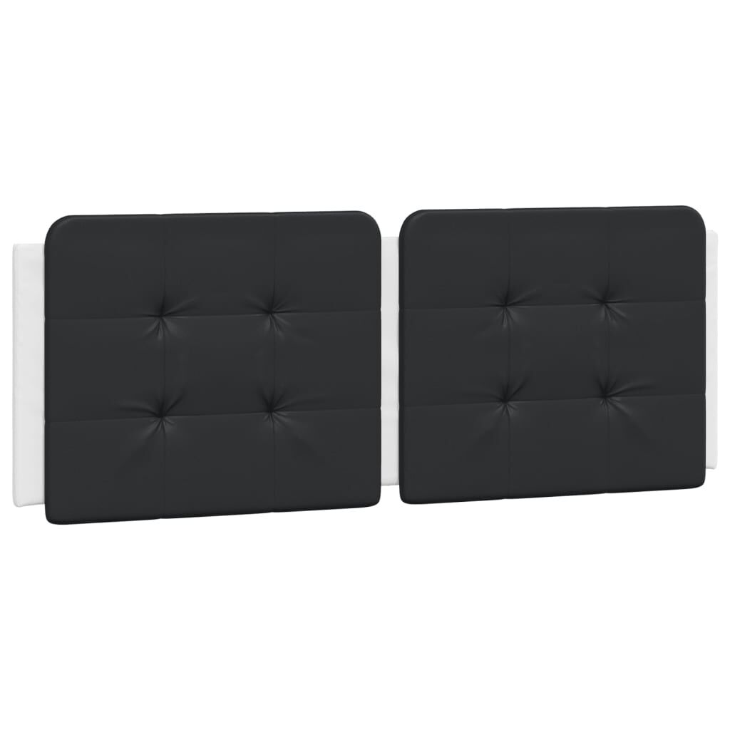 vidaXL Κρεβάτι με Στρώμα Μαύρο/Λευκό 140x200 εκ. από Συνθετικό Δέρμα