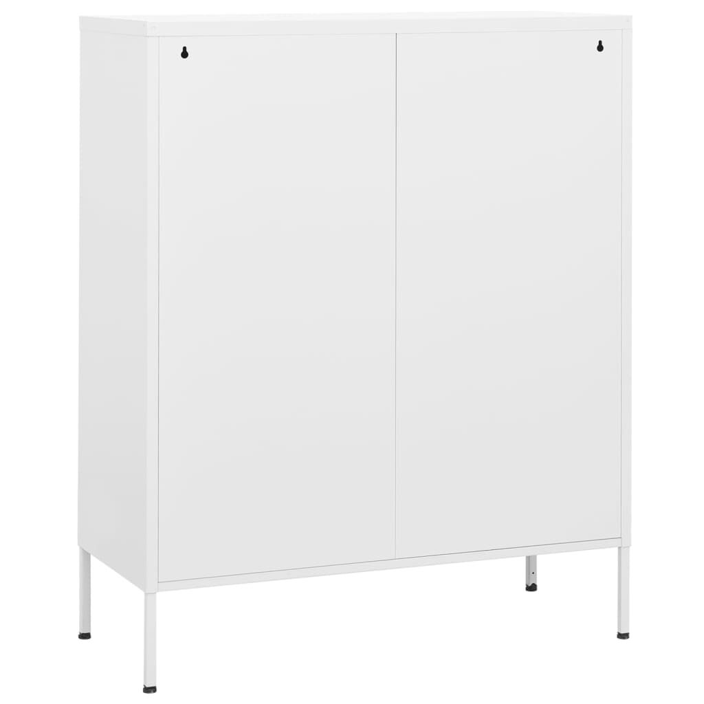 vidaXL Ντουλάπι Αποθήκευσης Λευκό 80 x 35 x 101,5 εκ. από Ατσάλι