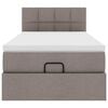 vidaXL Οθωμανικό κρεβάτι με στρώμα Taupe 80x200cm ύφασμα