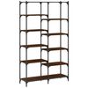 vidaXL Βιβλιοθήκη Καφέ Δρυς 100x32x170 εκ. Επεξεργ. Ξύλο / Σίδηρος