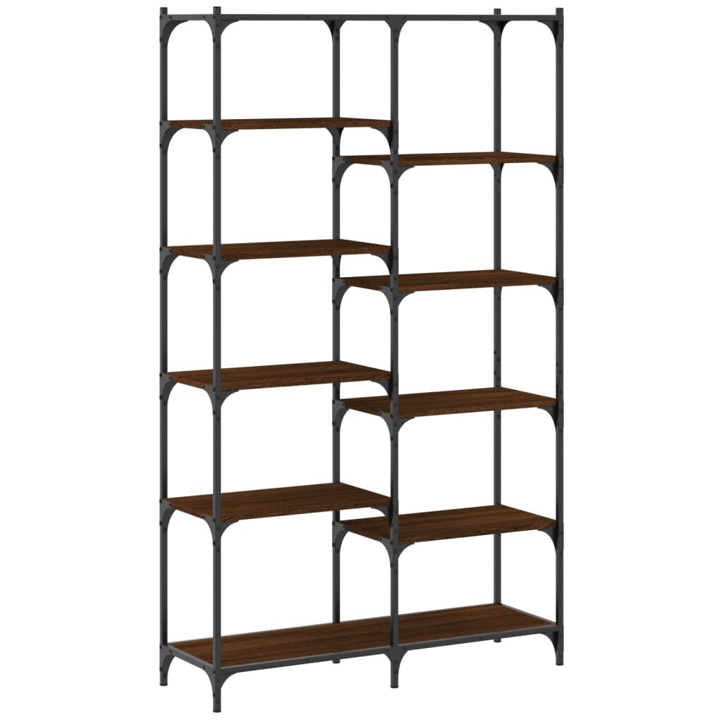 vidaXL Βιβλιοθήκη Καφέ Δρυς 100x32x170 εκ. Επεξεργ. Ξύλο / Σίδηρος