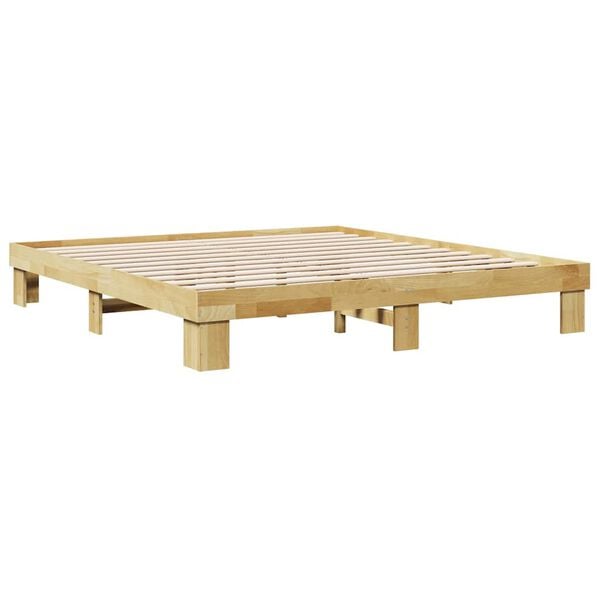 vidaXL Πλαίσιο κρεβατιού χωρίς στρώμα 180x200 cm μασίφ ξύλο δρυς