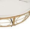 vidaXL Εξωτερική Lounge κρεβάτι με θόλο και μαξιλάρια Poly Rattan