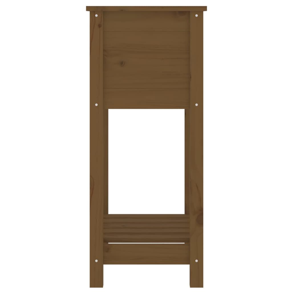 vidaXL Ζαρντινιέρα με Ράφι Μελί 54x34,5x81 εκ. από Μασίφ Ξύλο Πεύκου