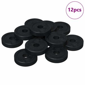 vidaXL &kappa;&alpha;&tau;ά&lambda;&lambda;&eta;&lambda;&omicron; &gamma;&iota;&alpha; &epsilon;&pi;ί&pi;&epsilon;&delta;&omicron; &rho;&omicron;&delta;έ&lambda;&alpha; 12 pcs &Mu;&alpha;ύ&rho;&omicron; &empty;15 x 3 mm
