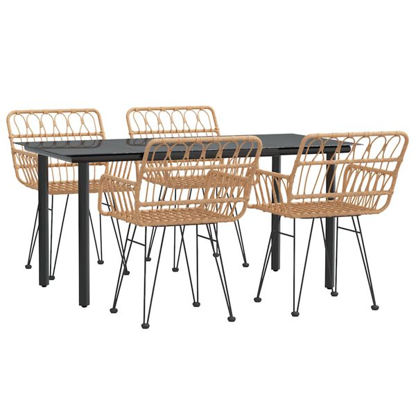 vidaXL &Sigma;&epsilon;&tau; &Tau;&rho;&alpha;&pi;&epsilon;&zeta;&alpha;&rho;ί&alpha;&sigmaf; &Kappa;ή&pi;&omicron;&upsilon; 5 &Tau;&epsilon;&mu;&alpha;&chi;ί&omega;&nu; &alpha;&pi;ό &Sigma;&upsilon;&nu;&theta;&epsilon;&tau;&iota;&kappa;ό &Rho;&alpha;&tau;ά&nu;