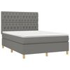vidaXL &Kappa;&rho;&epsilon;&beta;ά&tau;&iota; Boxspring &mu;&epsilon; &Sigma;&tau;&rho;ώ&mu;&alpha; &Sigma;&kappa;&omicron;ύ&rho;&omicron; &Gamma;&kappa;&rho;&iota; 140x190 &epsilon;&kappa;. &Upsilon;&phi;&alpha;&sigma;&mu;ά&tau;&iota;&nu;&omicron;