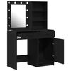 vidaXL Σετ Τραπεζιού Μακιγιάζ 2 pcs Μαύρη δρυς 50 x 41 x 135 εκ