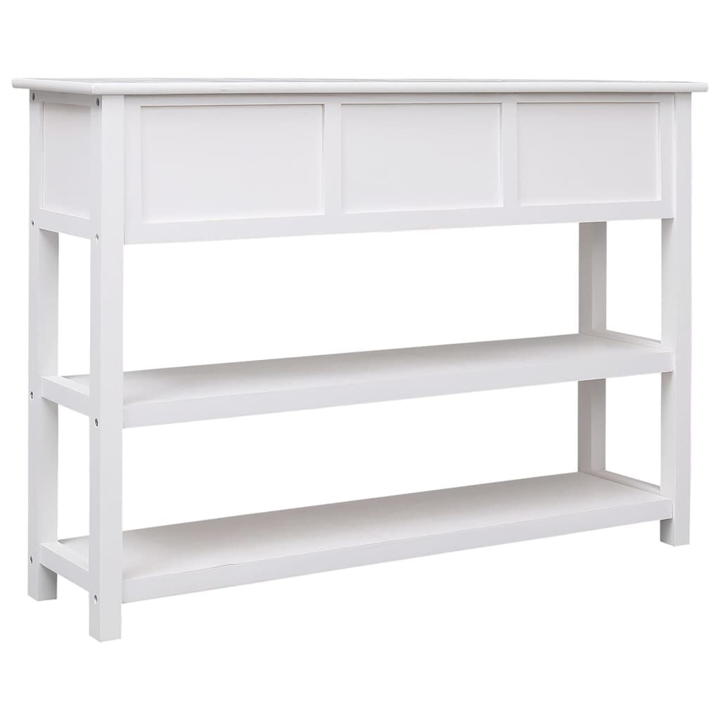vidaXL Μπουφές Αντικέ Λευκό 108 x 30 x 76 εκ. από Μασίφ Ξύλο Παυλώνιας