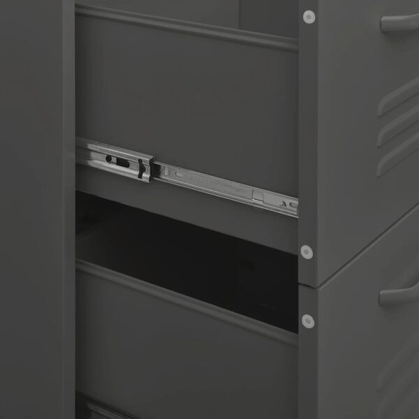 vidaXL Συρταριέρα Ανθρακί 80 x 35 x 101,5 εκ. από Ατσάλι