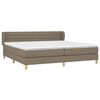 vidaXL &Kappa;&rho;&epsilon;&beta;ά&tau;&iota; Boxspring &mu;&epsilon; &Sigma;&tau;&rho;ώ&mu;&alpha; Taupe 200x200 &epsilon;&kappa;. &Upsilon;&phi;&alpha;&sigma;&mu;ά&tau;&iota;&nu;&omicron;