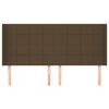vidaXL Κεφαλάρι με Πτερύγια Σκούρο Καφέ 163x16x118/128 εκ. Υφασμάτινο
