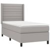vidaXL Κρεβάτι Boxspring με Στρώμα Ανοιχτό Γκρι 80x200 εκ. Υφασμάτινο