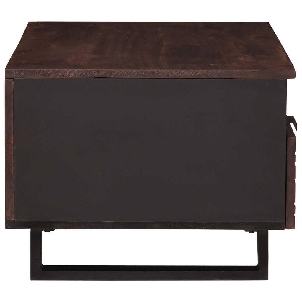 vidaXL Τραπεζάκι σαλονιού with Drawer Καφέ και Μαύρο 80 x 54 x 40 εκ