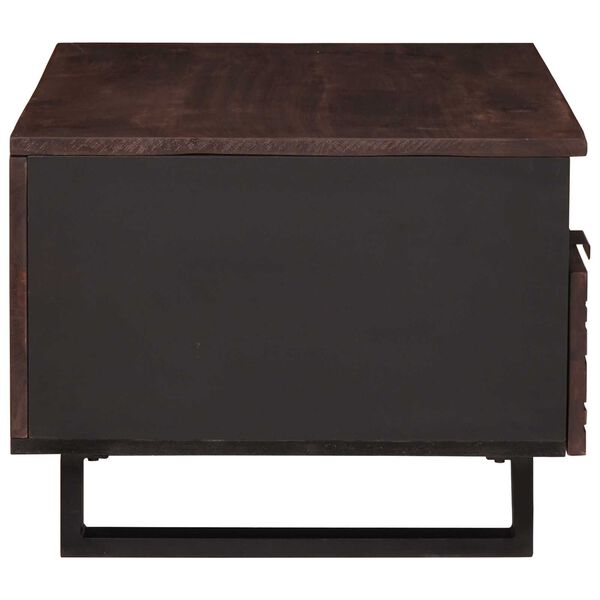 vidaXL Τραπεζάκι σαλονιού with Drawer Καφέ και Μαύρο 80 x 54 x 40 εκ