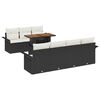 vidaXL Σετ Καναπέ Κήπου 8 pcs Μαύρο και κρεμ 100 x 55 x 73 εκ