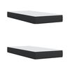 vidaXL Κρεβάτι Boxspring με Στρώμα Μαύρο 200x200 εκ. Συνθετικό Δέρμα