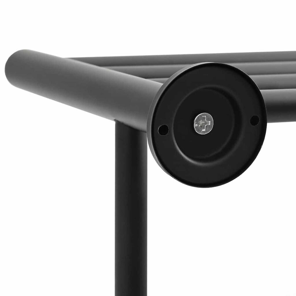 vidaXL Ράφι Πετσέτας Μαύρο 61 x 23 x 17 εκ Ανοξείδωτο ατσάλι