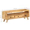 vidaXL Έπιπλο Τηλεόρασης 110 x 30 x 40 εκ. από Μασίφ Ξύλο Μάνγκο