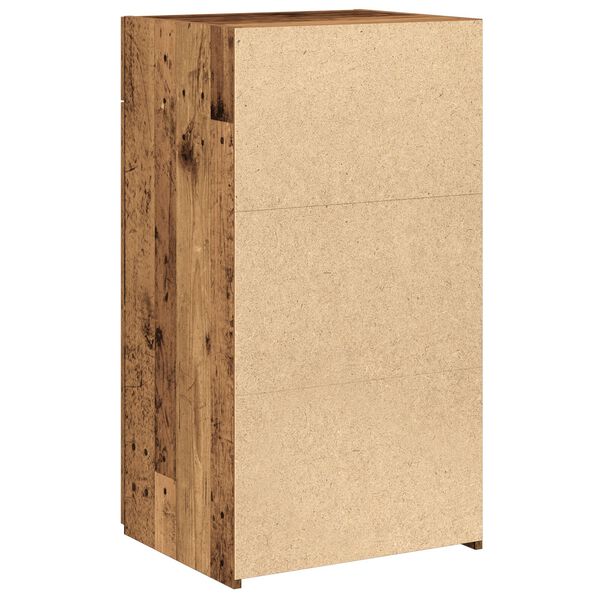 vidaXL Πλαϊνό γραφείο με συρτάρι Παλαιό ξύλο 30 x 42.5 x 93 εκ.